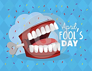 Crazy teeth to fools day celebration