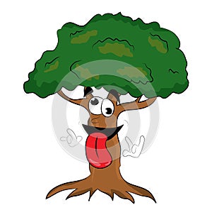 Crazy tree cartoon