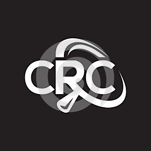 CRC letter logo design on black background.CRC creative initials letter logo concept.CRC letter design