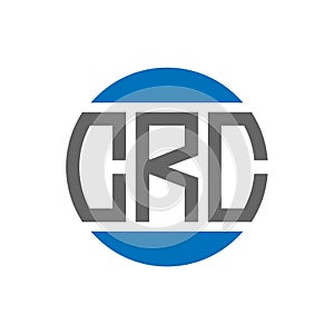 CRC letter logo design on white background. CRC creative initials circle logo concept photo