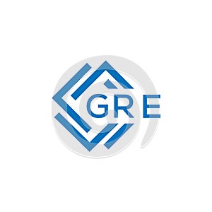 CRE letter logo design on white background. CRE creative circle letter logo concept. CRE letter design