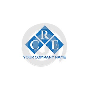 CRE letter logo design on white background. CRE creative initials letter logo concept. CRE letter design