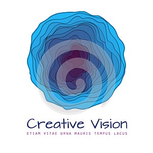 Creactive vision concept logo template vector illustration