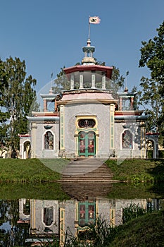 The Creaking Pagoda in the landscape park in Tsarskoe Selo, Russia photo