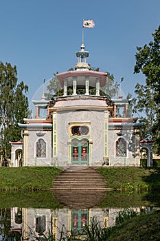 The Creaking Pagoda in the landscape park in Tsarskoe Selo, Russia