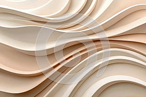 Cream Abstract Flowing Design