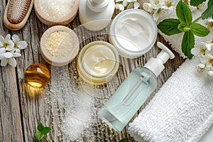 Cream aftershave sophisticated jar. Skincare brightening hydrogelbridal beauty service jar pot model mockup