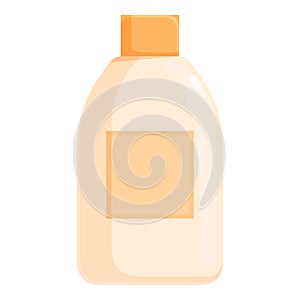 Cream bottle dispenser icon cartoon vector. Small bottom salve