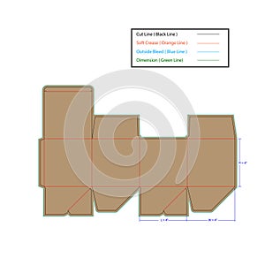 Cream box dieline template, Vector File