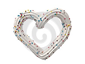 Cream candy font. Heart symbol