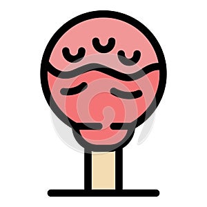 Cream candy icon vector flat