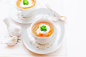 Cream Carrot Soup in a Cup