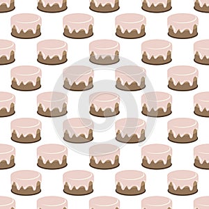 Cream choco cake tasty seamless background pattern