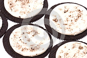 Cream and chocolate cookies