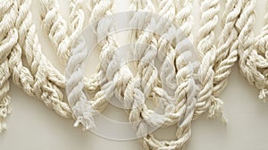 Cream-Colored Twisted Rope Texture Background