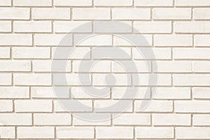 Cream colors and white brick wall art concrete or stone texture background