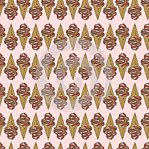 Cream cones background.