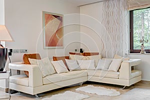 Cream corner sofa