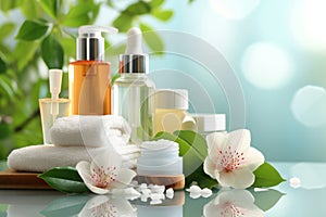 Cream eucalyptus lotion packaging material jar. Skincare spa packageuneven skin tone skincare jar pot facial hair grooming mockup