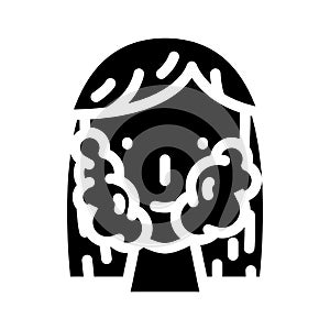 cream face treatment glyph icon vector illustration