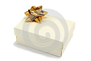 Cream Gift Box with Bow