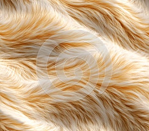 Cream and Gold Fur Texture Seamless Background Pattern for Design Projects