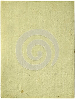 Cream handmade sheet of paper isolated