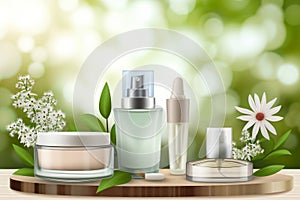 Cream perfume brand treatment jar. Skincare perfume creationreflexology massage jar pot allergy tested skincare mockup