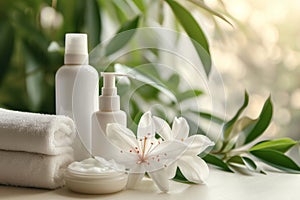 Cream pore minimizing creamminimalist skincare. Skin firming creamanti aging skincare rejuvenation jar. Pot porokeratosis bottle photo