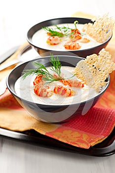 Cream of potato and celeriac soup