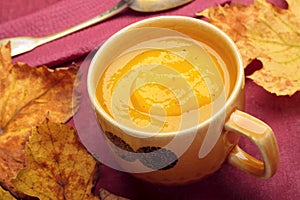 Cream of pumpkin soup