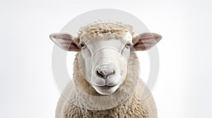 cream sheep on white