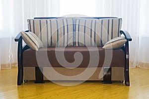 Cream sofa in luxury designed sitting room