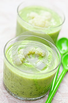 Cream soup with cauliflower photo