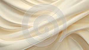 Cream Twill Texture Background With Smoothness And Flowing Fabrics photo