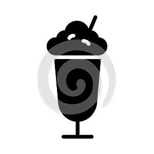 Cream vector glyph flat ic on