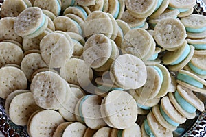 Cream Wafer Sandwich Wedding or Christmas Cookie