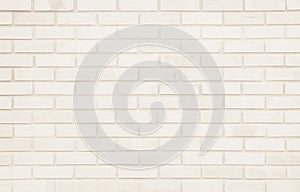 Cream white brick wall texture background. Brickwork and stonework flooring backdrop interior design home style vintage old