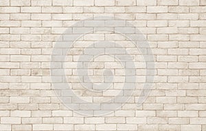 Cream white brick wall texture background. Brickwork and stonework flooring backdrop interior design home style vintage old