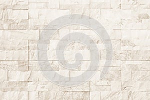 Cream and white brick wall texture background. Brickwork and stonework flooring backdrop interior design home style vintage old