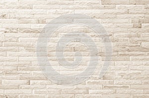 Cream and white brick wall texture background. Brickwork and stonework flooring backdrop interior design home style vintage old