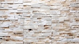Cream and white brick wall texture background , generated by AI