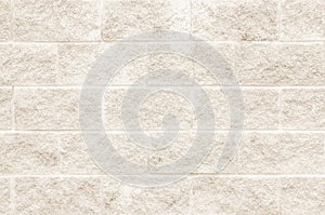 Cream and white brick wall texture background or wallpaper abstract paint to flooring and homework.