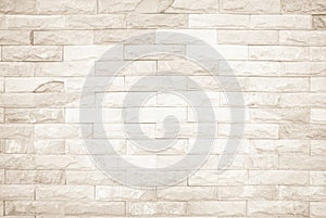 Cream and white wall texture background, brick stone pattern modern decor home and vintage stonework floor interior or design