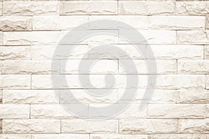 Cream and white wall texture background, brick stone pattern modern decor home and vintage stonework floor interior or design