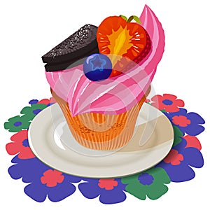 Cupcake_on_ plate