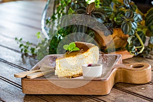 Creamcheese cake in Farm of Pai County, Thailand photo