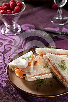 Creamcheese salmon sandwiches