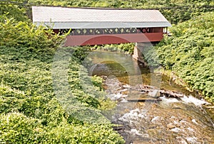 Creamery Covered Bridge in Summer, West Brattleboro, Vermont