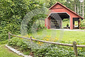 Creamery Covered Bridge in Summer, West Brattleboro, Vermont